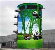 食品廠40米砼煙囪刷航標防腐增加表面光亮度